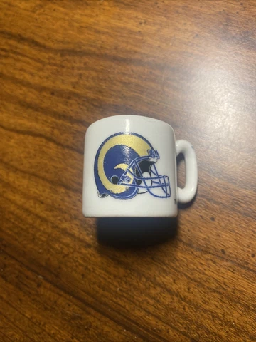 Vintage NFL Mini Coffee Cup Mug St. Louis, Los Angeles Rams 1.25" Cover