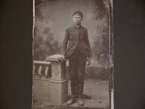 Antique 1890s Tintype Victorian Wild West Western Young Man American Frontier - Picture 1 of 3