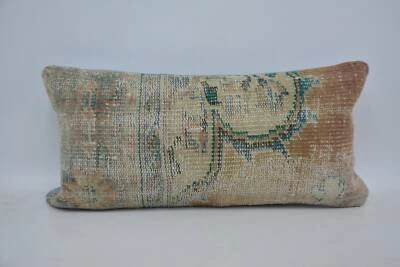 Turkish Pillow, 12"x24" Beige Pillow Cover, Pillow Covers, Pillow for Couch - Image 1 of 4