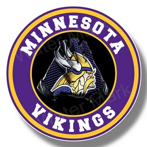 Minnesota Vikings Gloves Sticker / Decal 12 Different Size Car Windows football - Picture 1 of 2