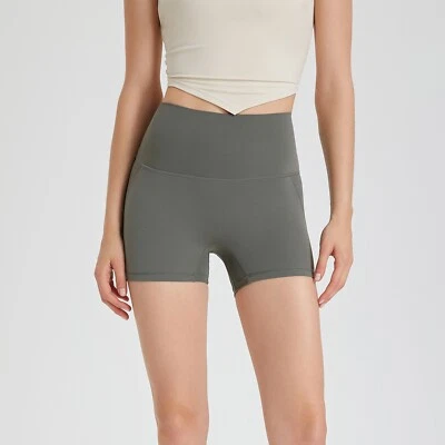 Biker Shorts for Women - High Waist Workout Shorts Yoga Pants For Running F2118 - Image 1 of 4