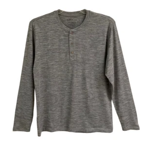 Taylor Stitch Civic The Zaha Henley Merino Lana Gris Breather Variedad para Hombre NUEVO - Imagen 1 de 7