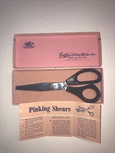 Vintage Griffon Tru-Pink Pinking Shears in Original Box With Instructions - Picture 1 of 9