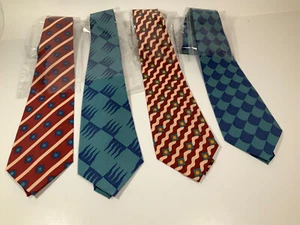 Vintage 4 Pcs. ACME Studio 100% Silk Neck Ties by Architect MICHAEL GRAVES - NEW - Picture 1 of 2