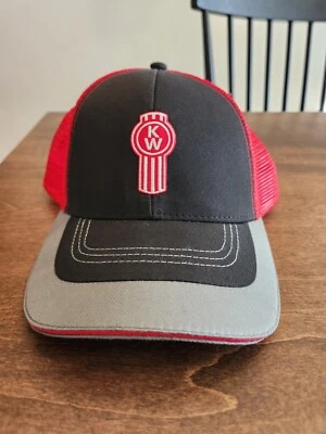 Kenworth Trucks KW Motors Tri Color Negro con Malla Roja Semi-Camión Gorra/Sombrero Nuevo con Etiquetas Foto 1 de 4