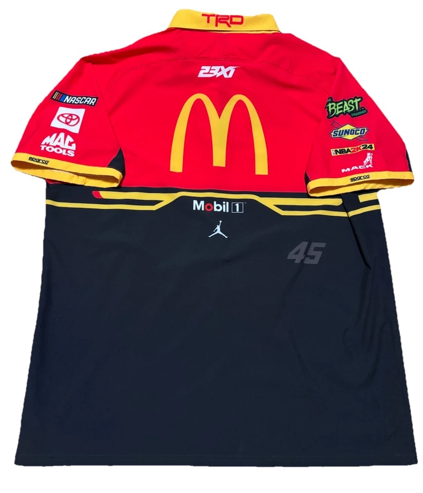 3XL Tyler Reddick 23XI Racing Nascar Pit Crew Shirt Toyota Jordan McDonalds - Image 1 of 2
