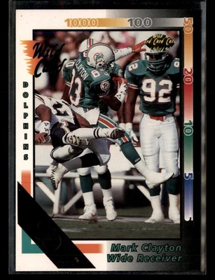 1992 Wild Card #19 Mark Clayton 10 Stripe - Image 1 of 2