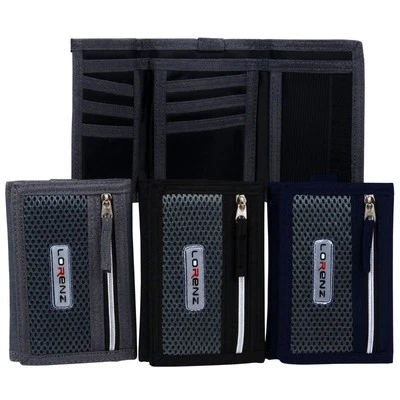 Mens Boys Sports Wallet Nylon Belt Clip Credit/Debit Card TriFold 3 Colours - Image 1 of 4