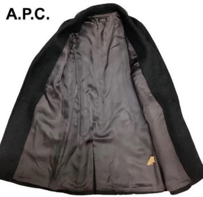 A.P.C. Melton Chester Coat, Charcoal, Men's XS, From Japan, i21341 - Image 1 of 4