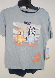 Bluey Boys Blue Short Sleeve Graphic Tee and Shorts Set "2-Piece" Size 8 NWT - Picture 1 of 4