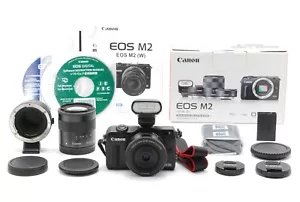 Near Mint Canon EOS M2 18.0MP Mirrorless Digital camera w/2Lenses Kit from Japan - Picture 1 of 8
