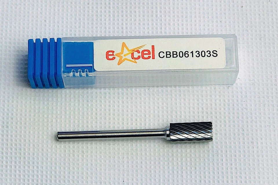 Carbide Burr - 6mm End Cut Cylinder on 3mm Shank