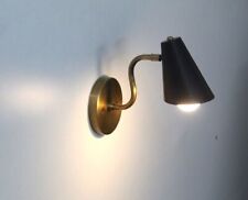 Luminaire 1 Light Mid Century Raw Brass Wall Lamp Sconce Adjustable