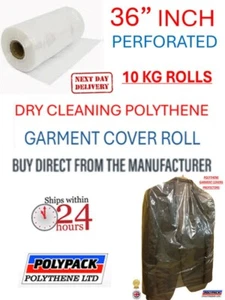 36 Zoll 100 g 10 kg Polyethylen Kleiderrollen Beutel chemische Reinigung Bügeln ca. 325 Beutel - Bild 1 von 5