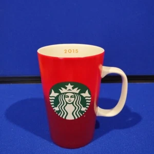 2015 Starbucks Collectors 16oz Mug Red Dot Tall Ceramic Coffee/Tea Cup - Picture 1 of 6