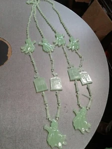 Glow in the Dark Green Halloween Beads With Spooky Characters By MardiGrasZone - Picture 1 of 4