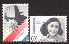 WWII Netherlands - Full Series Anne Frank & Bomber - Commemoration MNH