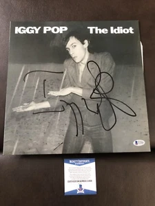 IGGY POP THE IDIOT SIGNED VINYL RECORD ALBUM LP BECKETT BAS COA AUTO LEGEND - Picture 1 of 1