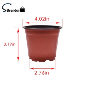 100 Pack Plastic Nursery Cup Garden Plant Flower Pots For Plants Flowers Growth - Picture 1 of 6