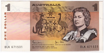 Mazuma *F1625 Australia QE 1969 $1 DLK 671531 GEF - Image 1 of 2