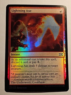 LIGHTNING AXE●FOIL●DOUBLE MASTERS●MTG●2020●COMMON●ENGLISH●NM●02022 - Image 1 of 2