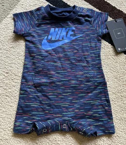 NIKE Baby Boy’s One Piece Cotton Romper Size NEWBORN  NWT - Picture 1 of 6