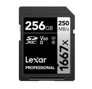 Lexar Professional 1667x 256GB SDXC™ UHS-II Card SILVER Series 256GB – C10, UHS- - Picture 1 of 1