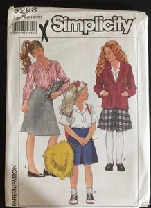 Sin cortar 9268 Simplicity Niñas Faldas Blusas Chaqueta Patrón de Costura 7,8,10 De Colección - Imagen 1 de 3