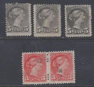 Canada Queen Victoria Two & Five Cent Examples Very Fine Used (2/6) - Imagen 1 de 1