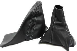 Fits 08-16 Subaru Impreza WRX Leather Vinyl Shift & E-Brake Boots Gray Stitch - Bild 1 von 2