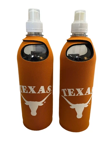 Texas Longhorns Collegiate Logo Neoprene 1/2 Liter Water Bottle Cover Holder S/2 Cover