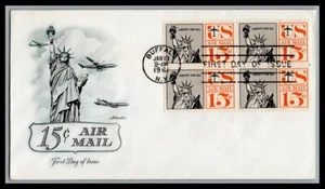 US FDC # C63 15c Statue of Liberty Artmaster 1961, 9p748 - Picture 1 of 1