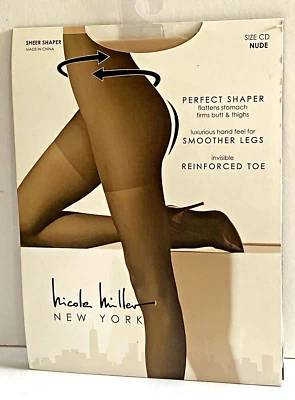 Nicole Miller New York Perfect Sheer Shaper Pantyhose Control Top Nude CD - Image 1 of 2