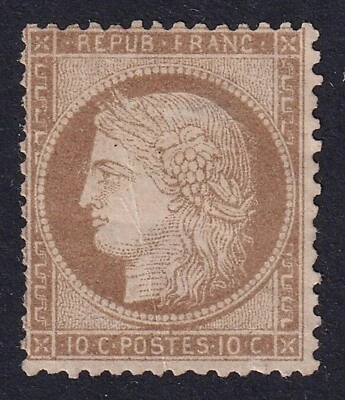 FRANCE 1871 Paris Siege 10c Ceres SG 136 Mint no gum - Image 1 of 2