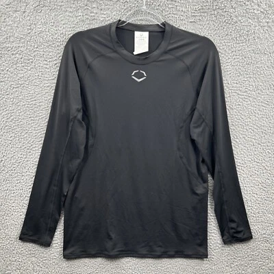 EvoShield Shirt Mens Large Black Long Sleeve Base Layer Cooling Performance Tee - Image 1 of 4