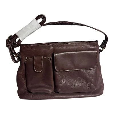 Cartera Bandolera Bolsillos con Cremallera a Presión Colección Cuero Genuino Chaos Foto 1 de 4