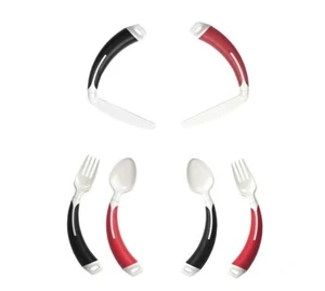 Curved Cutlery - Adult Eating Aid - Curved Fork And Spoon And Angled Knife - Picture 1 of 5