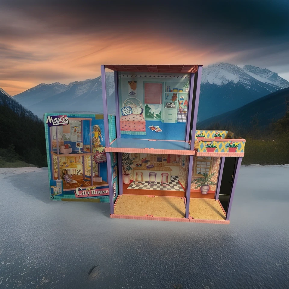 RARO MAXIE Meritus Lifestyle City House 2 pisos con caja-1984-estilo Barbie-retro🤩 Foto 1 de 4