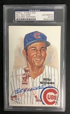 Billy Williams Signed Perez Steele Postcard Baseball Cubs Autograph PSA/DNA - Image 1 of 2