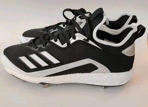 Neu mit Etikett Adidas Icon 6 VI niedrige Metall-Baseballschuhe für Herren Größe 12 schwarz/weiß - Bild 1 von 11