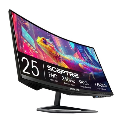 New Curved 24.5-inch Gaming Monitor up to 240Hz 1080p R1500 1ms DisplayPort x... - Image 1 of 4