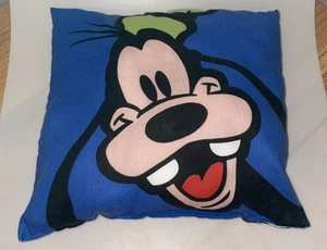 Vintage 90s Goofy Double Sided Blue Throw Pillow 16” x 16” - Picture 1 of 5