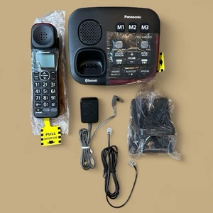 Panasonic Amplified Cordless Phone w/ Bluetooth Amplified Voice Black KX-TGM430 - Picture 1 of 8