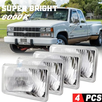 4PCS LED Headlight 6000K High Low beam For Chevrolet C3500 1988 Foto 1 de 4