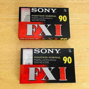 Sony FXI 90 Blank Audio Cassette Tapes x 2 Brand New & Sealed - Picture 1 of 4