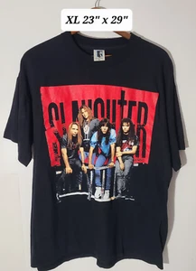 Vtg 90s Slaughter "The Wild Life" 92-93 Tour Mens Black XL T-Shirt Single Stitch - Picture 1 of 7