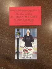 1992 Classic Images Manon Rheaume #224 RC ON CARD IP AUTOGRAPH W/ Show Cert