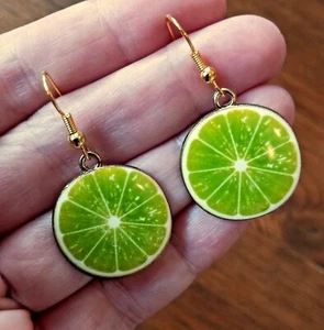 CUTE QUIRKY STEAMPUNK SLICED FRUIT EARRINGS BOHO KITSCH RETRO VINTAGE FUN FUNKY - Picture 1 of 50