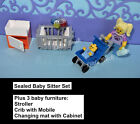 Sealed Series 16 Babysitter Mom and Baby Bottle Stroller Crib MADE OF LEGO BRICK