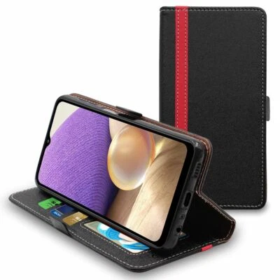 EBESTSTAR Coque pour Samsung Galaxy A32 5G Etui Portefeuille PU Cuir Porte-Cartes, Noir